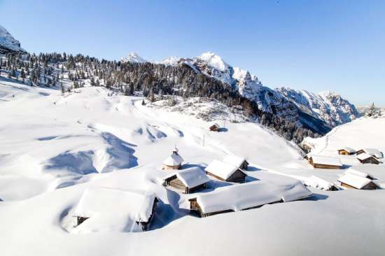 Naturpark Fanes-Sennes-Prags im Winter