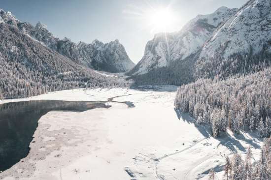 Toblacher See im Winter