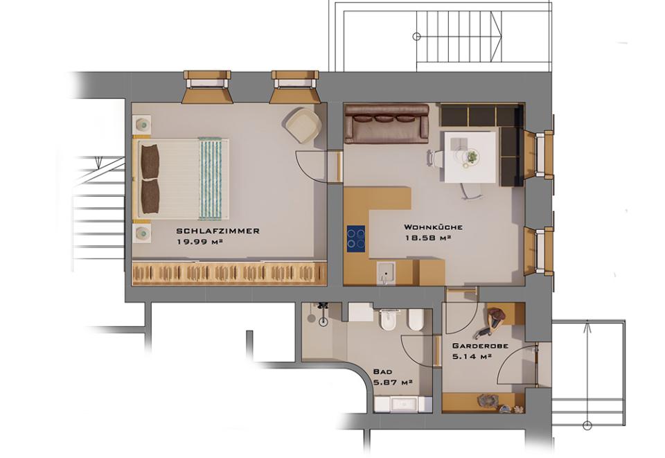 Skizze – Ferienwohnung Pofl