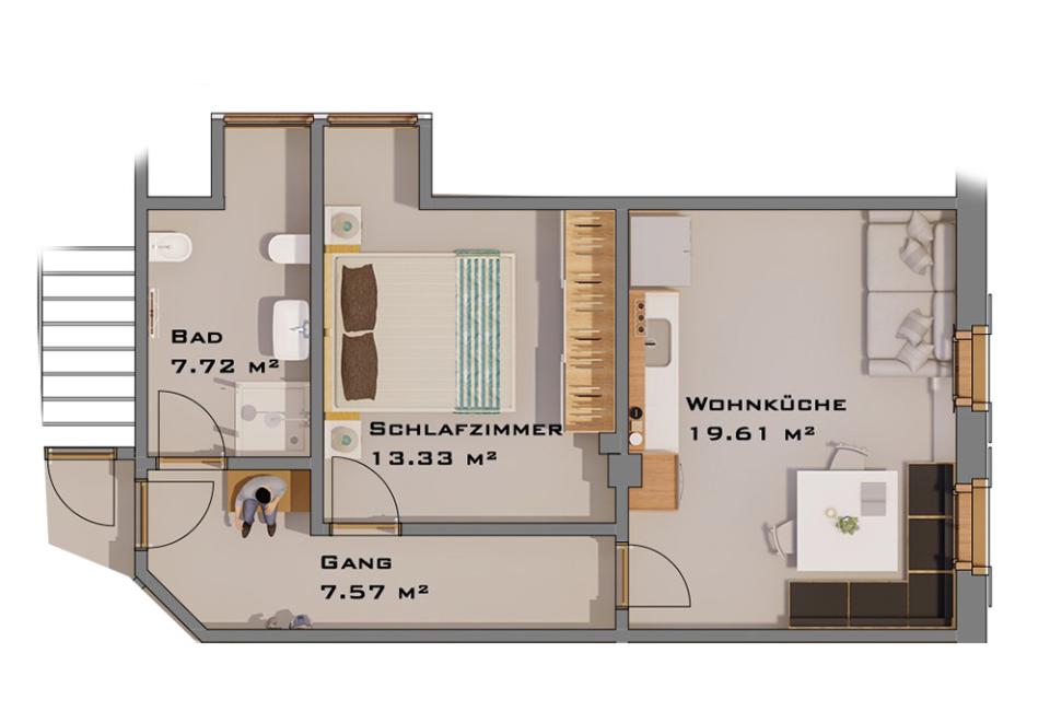 Skizze – Ferienwohnung Heu