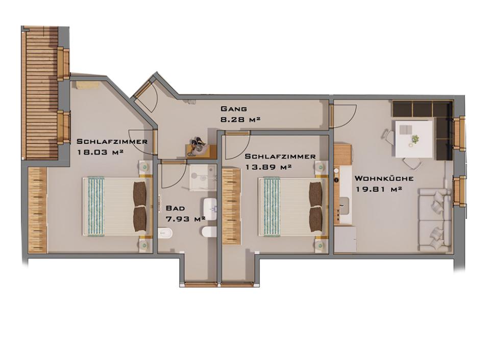 Skizze – Ferienwohnung Gruimat